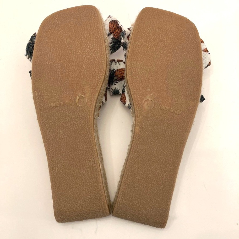 Jeffrey Campbell Estela Pineapple Espadrille Slides Womens 8 NWOT Bow Fabric - Picture 9 of 10